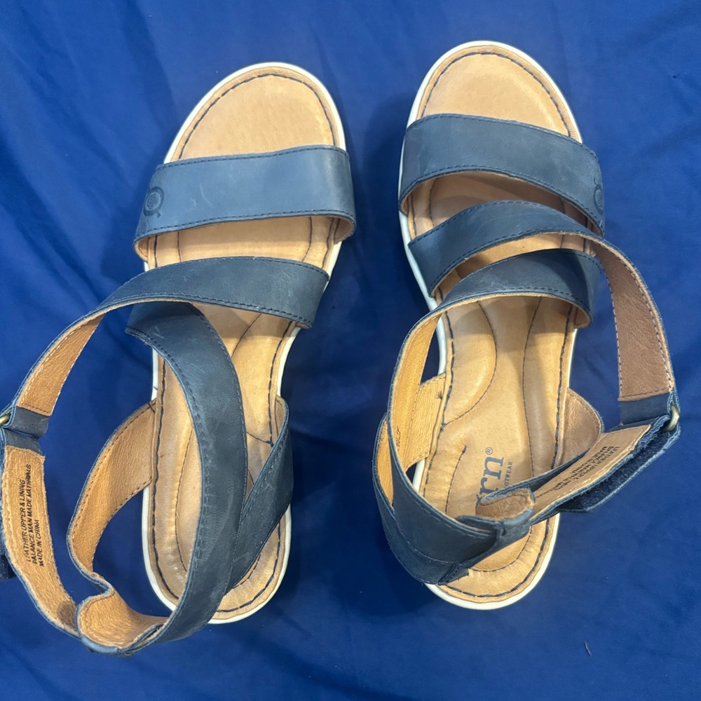 EUC Born Women's Blue Sandals, size 7